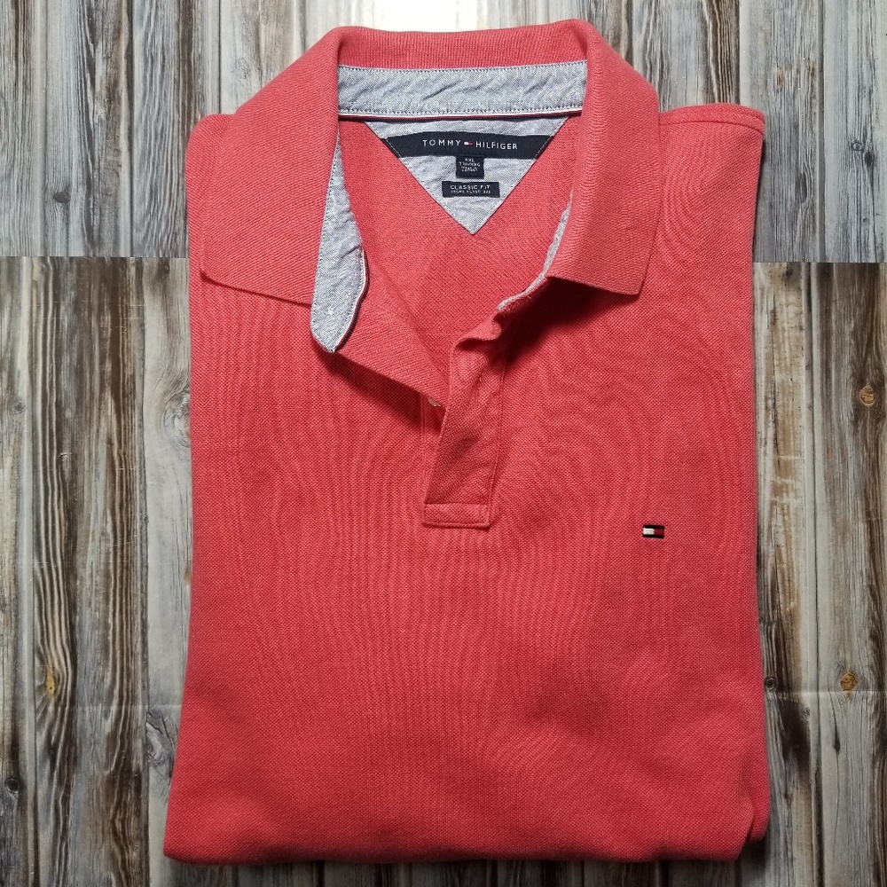 Tommy Hilfiger~Mens Polo~Pink Red~XXL G15